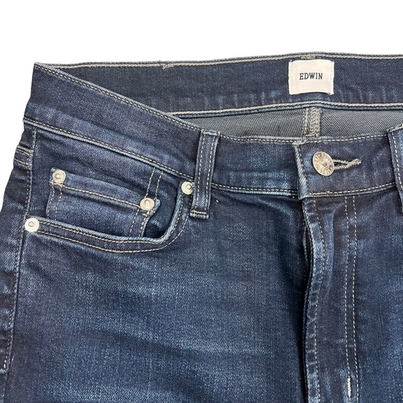 EDWIN Anthropologie Raw Ankle Hem Straight Leg Womens Jeans Size 27 - Picture 4 of 10